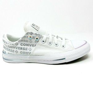 Converse Chuck Taylor All Star Madison Ox White Silver Womens Shoes 566104C